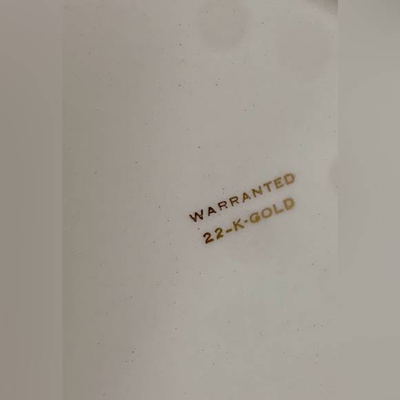 Vintage TAYLOR SMITH USA 22K Gold Trim 10” Dinner Plate 9532 - Picture 8 of 14